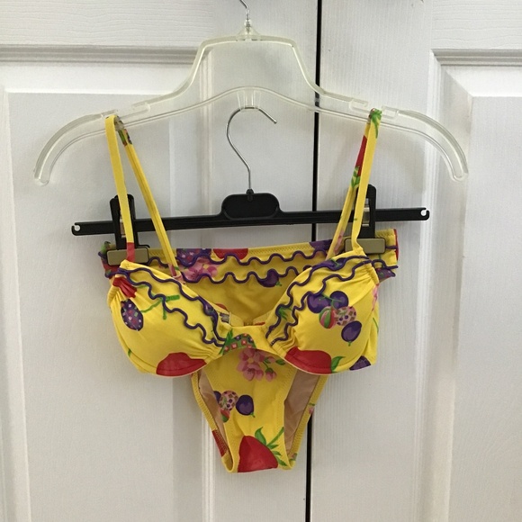 le foglie mare swimwear yellow/multicolored bikini set size S (IT 1) - Picture 2 of 6